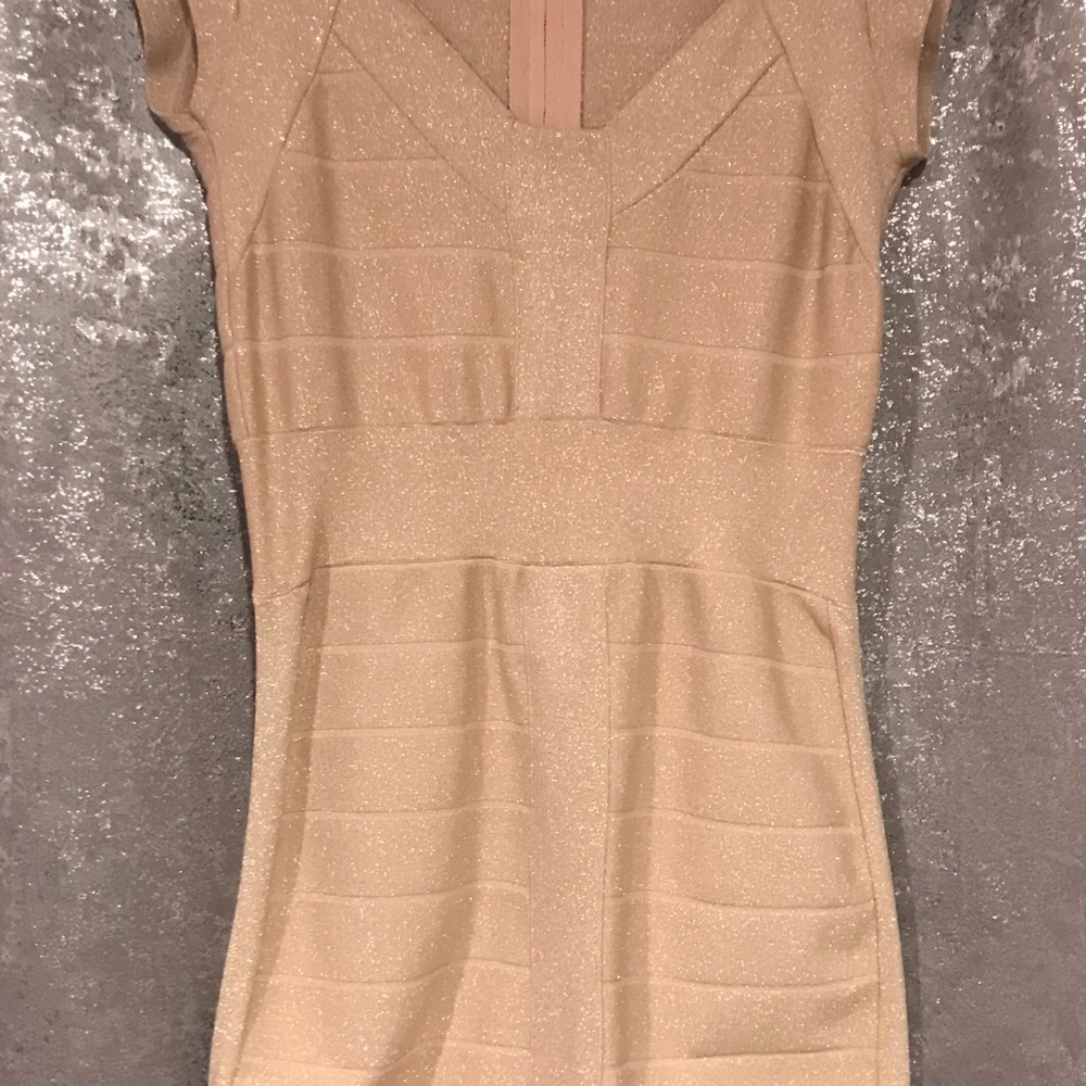 Bandage rose gold dress - Picture 2 of 2